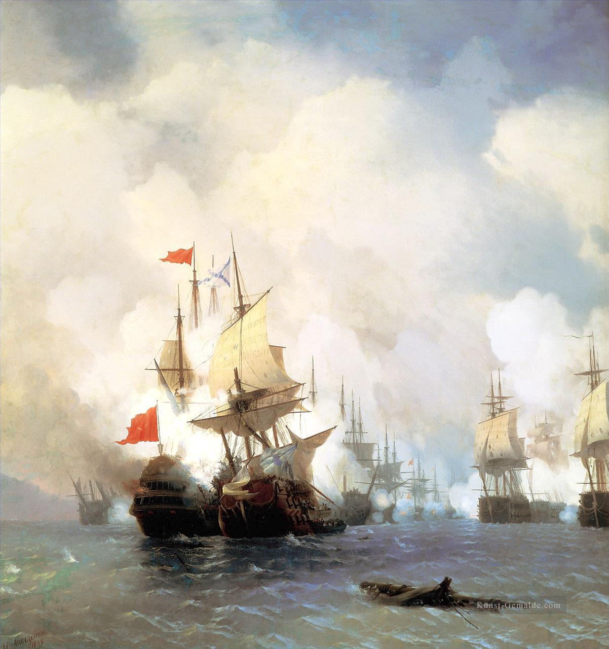 Schlacht von chios am 24 Juni 1770 1848 Verspielt Ivan Aiwasowski makedonisch Ölgemälde